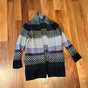 Cozy Shawl Neck long sweater size Small